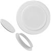Generico Protettore del Foro Muro con condizionamento da 1 Pacco, Tappo di Prese d'Aria Decorative in plastica Bianca Rotonda per Tubi Bianco 110mm