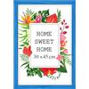 MG Design Cornice 30x45 cm - colore Blu, in legno, con vetro acrilico - da appendere in verticale o in orizzontale, senza sfondo, per foto, poster, puzzle