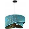 Light Home LH Light-Home Milano Lampadario a Sospensione - Lampadario Industriale per Soggiorno Camera da Letto e Cucina - Lampade a Sospensione in Metallo e con Paralume di Velluto - E27 - Blu