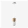 SKLUM Lampada da soffitto con sfera di cristallo in travertino Davise -