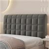 ZCXRYFL Copri Testiera Letto Matrimoniale/Singolo Copritestata Imbottita in Velluto Fodera Protettiva per testiera in Pelle/Legno/Imbottita/Ferro, Decorazione Copertura Antipolvere(90x65cm,Gray1)