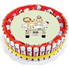 BIGIEMME Torta barrette cioccolato con cialda - kit fai da te idea regalo compleanno bambini festa party dolciumi cioccolato cioccolata barrette personaggio a scelta (Animali della Savana - Safari)