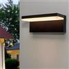 Planetitaly - Applique da Esterno LED 10W, Faretti Applique da Parete Lampada da Muro CCT Luce Calda, Neutra, Fredda, Design Moderno, Luce Resa 100W, Protezione IP54, 230V (Nero)