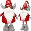 Springos - Statuetta decorativa a forma di gnomo di Natale, gnomo nordico, decorazione natalizia, regolabile in altezza 60-80 cm