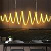 BAKAJI Lampadario LED Forma Spirale in Alluminio Luminosità 3600Lm Luce Bianco Caldo 3000K 58W Risparmio Energetico Lampada a Sospensione da Soffitto Design Moderno Dimensione 100 x 160 cm