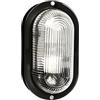 GLOUPIE Plafoniera Da Esterno Ovale A Parete Helios Nera, IP44 Potenza 60 W, L 20,4 x P 9,5 H 11,5 Cm Con Porta Lampada E27