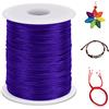 LEREATI Filo Nylon 2.5mm per Braccialetti, 100m Cordoncino Natalizio Coda di Topo, Macrame Corda per Collane Perline Gioielli Fai da Te (Viola Intenso)