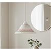 Generico Lampadario a Sospensione Classico in Vetro, 1 Luce, per Cucina, Bagno, Camera, Soggiorno, Scala, Corridoio art. Greca rosa
