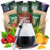 Cebador Set regalo yerba mate | Campioni di yerba mate e accessori | Yerba mate Yaguar, Verde Mate, Soul Mate, Guarani, El Fuego | Calabash, bombilla per yerba mate | 10x50g | Caffeina naturale | 500g | 0,5kg