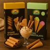 Generico Cialde Dessert - Sigari e Ventagli 100g + 14 Coni Arrotolati 175g - Ideali per Gelato, Mousse e Dolci - Friabili e Senza Conservanti