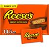 Reese's Milk Chocolate Peanut Butter Snack Size Cups Candy, Individually Wrapped, Gluten Free, 10.5 oz Bag