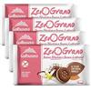 CAIYA 4X Galbusera ZeroGrano Frollini al Cacao Farciti con Crema Vaniglia Senza Glutine (Gluten Free) 160g