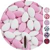 EinsSein 1kg Confetti cioccolato Mix bianco-rosa chiaro matrimonio battesimo nascita comunione confettata cresima nascita confettis alla laurea decorazioni bimba bomboniere senza mandorla cuoricini