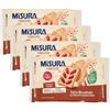 CAIYA 4X Misura Fette Biscottate Fibrextra Integrali e Croccanti con Fibre Frumento e Avena 320g [4 Confezioni]