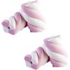 Idea Bulgari Marshmallow Treccia Bianco Rosa per Decorazione Dolci Caramelle Morbide 1 kg