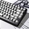 mintcaps PBT Retro Keycaps - Set di keycap a tema manga giapponese bianco, 141 tasti Cherry Profile Dye-Sub Custom Keycap per tastiera meccanica Cherry MX 60%, 65%, 75%, 100%