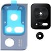 Audiosystem Vetro Vetrino per Fotocamera Posteriore +Cornice Frame per TCL 40 SE 40SE T610H T610K T610 per Scocca Posteriore Ricambio Nero Black