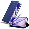 Cadorabo Custodia Libro per Samsung Galaxy A71 in CLASSY BLU SCURO - con Vani di Carte, Funzione Stand e Chiusura Magnetica - Portafoglio Cover Case Wallet Book Etui Protezione