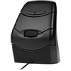BakkerElkhuizen DXT 3 Wired, Mouse cablato di precisione, Mouse verticale, Mano destra e sinistra, Cablato, Nero