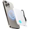 INIU 30W Magnetico Power Bank, Qi2 Certificato 10000mAh Ricarica Rapida Powerbank, Slim Caricatore Portatile per iPhone 16/15/14/13/12, Essenziale per il Esterno Adatto a Uomini e Donne, Bianco