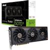 ASUS ProArt NVIDIA GeForce RTX 5070 Ti OC Edition, Scheda Grafica 16 GB GDDR7, 256 Bit, PCIe 5.0, 2,5 Slot, 1 HDMI 2.1, 3 DisplayPort 2,1, USB-C, GPU Tweak III, Nero, PROART-RTX5070TI-O16G