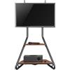 Maclean Supporto TV/angolare Maclean, stile bauhaus, ripiani in legno a due livelli, 40 kg max, 37-75'', MC-455