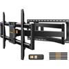 Perlegear Supporto TV Parete 42-97 Pollici fino a 68 kg Braccio Lungo Full Motion, Estensione Lunga 1018 mm Staffa TV Angolare con Rotazione Completa Inclinazione, Max VESA 800x400 mm
