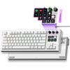 VSDINSIDE Tastiera meccanica con deck controller stream, pad macro con tasti e manopole LCD personalizzabili, tastiera di scelta rapida per streaming di gioco, hot swap, retroilluminazione RGB, per PC