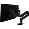 Ergotron - LX Pro Premium Dual Direct Monitor Braccio, VESA Supporto da tavolo - per 2 monitor fino a 27 pollici, 4,1 kg ciascuno - Nero opaco