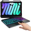 typecase Custodia per iPad mini 7 (2024) e Mini 6 (2021) - tastiera wireless da 8,3 pollici, custodia retroilluminata a 10 colori