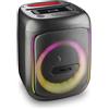 NGS Wild Swag Go - Speaker Wireless Portatile, Cassa Altoparlante Impermeabile IPX4, 2 Ingressi per Microfono e Chitarra, USB, con processore DSP, Nero, Spina AC UE (tipo C)