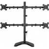 Techly 027590 Supporto da Scrivania per 4 Monitor 13-27 con Base Nero