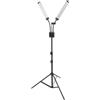 Plyisty Luce Video a LED, Luce Fotografica Dimmerabile 3200K-5600K, Luce per Ciglia per Tatuaggi a Doppio Braccio da 40 W, con Treppiede Porta Telefono, per Trucco, Streaming Live (Spina