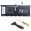 Oillvi Batteria sostitutiva per computer portatile Dell 0H754V XPS 9370 9380 7390 Serie Inspiron 13 5390 5391 Serie Inspiron 7400 7490 Serie Inspiron 7391 2 in 1 da 7,6 V 52 Wh