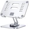 Lucrave Supporto Tablet, Supporto iPad, Supporto per Monitor Pieghevole Girevole a 360° in Alluminio per Scrivania, Compatibile con iPad Pro 10.5, 11, 13, Air Mini 5 6, Samsung Tab (4-13 pollici)