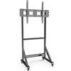 Techly 368741 Supporto da Pavimento TV LCD/LED 55-100 Altezza Regolabile con Mensola Nero