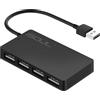 iSOUL Hub USB, 4 porte ultra sottili USB 2.0 Hub portatile ad alta velocità di espansione multi USB cavo splitter cavo per PC portatile, desktop, PS3 PS4, Xbox, Wii, Mac, NoteBook, MacBook, NetBook