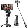 Zhixifan Gimbal Stabilizzatore per Smartphone Rotazione 360° Bastoni Selfie Desktop Treppiede, Luce Riempimento Telecomando Wireless Tracciamento Intelligente Compatibile con Android iPhone