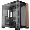 Antec C8 Case curvo, senza ventole, pannello frontale in legno, vetro curvo singolo super grandangolare, layout a doppia camera, tipo C, supporto radiatore da 360 mm, compatibile con RTX 40