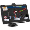 BHDK Navigatore GPS per Auto, Schermo da 7 Pollici 8 GB 256 MB WiFi Navigatore GPS 180 W 1024X600 HD GPS per Auto Offline Facile da Vedere con Guida vocale, Sistema di Allarme per autocarro Camion