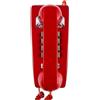 Sctecoau Telefoni da Parete Classici per Rete Fissa con Suoneria Meccanica, Telefono da Parete A Singola 2554 con Indicatore di Segreteria Telefonica Durevole Facile da Usare Rosso