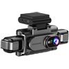AugustknowU Dash Cam 360° FHD 1080P, per visione notturna e monitor di parcheggio 24H, per auto (registratore HD4 canali)