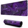 Hixingo Fluido Colorato Tappetino Mouse XXL/XL/L, Mouse Pad Gaming con Base in Antiscivolo e Bordi Cuciti, per Ufficio e Casa (800x300x3mm, Viola 3)