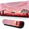 Hearda Modello Tappetino Mouse, 3D Stile Giapponese Tappetino Mouse XXL/XL/L, Tappetino Mouse Gaming con Base in Antiscivolo e Bordi Cuciti, Mouse Pad per Ufficio e Casa (Corallo,800x300x3mm)