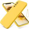 Nikaque Custodia in silicone liquido per Sony Xperia 10 V, sottile, antiurto, in morbido gel di gomma, compatibile con Sony Xperia 10 V, giallo