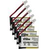 vhbw 5x batteria compatibile con Plantronics C054, C054A, C053, C053A, C565, C565 GAP auricolari cuffie wireless (140mAh, 3,7V, Li-Poly)
