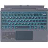 EndyTech Surface Pro 9 Type Cover, tastiera Bluetooth ultra sottile compatibile per tastiera Surface Pro 9 (layout QWERTY USA) (7 colori retroilluminati)