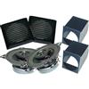 MasterLine Sistema altoparlanti per auto composto da: 2 supporti altoparlanti con griglie 2 altoparlanti Colore NERO.