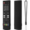 Hesupy Custodia protettiva per telecomandi TV LG, custodia protettiva in silicone per LG AKB75095307 AKB75375604 AKB74915305 AKB75095302 AKB73715601 AKB Series TV Stick Cover antiscivolo con cordino (nero)
