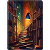 SGKITM Custodia per Amazon Kindle Paperwhite 11ª Generazione 2021 Cover Pelle Silicone Flip 360° Protezione Auto Svegliati o Sonno Funzione Magnetico Seaside Bookstore Cover 6.8 174 x 125 x 8,1 mm (2)